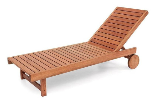 Silla de piscina de madera maciza - Natural