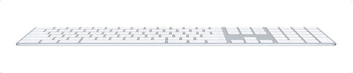 Teclado Apple Magic Keyboard con teclado numérico QWERTY inglés internacional color blanco