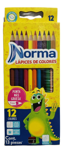 1 Caja De Colores Norma C/12 Colores Punta 4mm