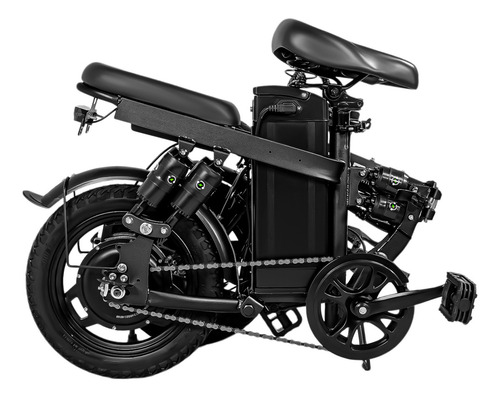 Bicicleta E-be Electrica Plegable E-flex Pro 750w 35km/h Color Negro