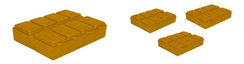 Kit 4 Porta Comprimido Dourado Plástico