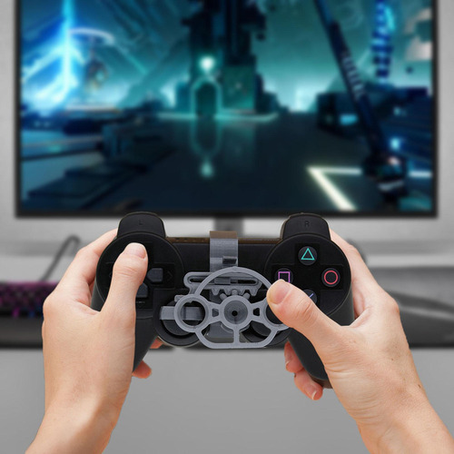 Controlador De Juego Mini Volante Controlador Auxiliar Gris