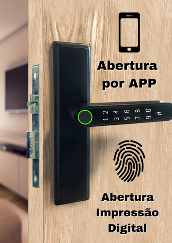 Imagem 1 de 7 de Fechadura Digital Biometrica Primebras Bluetooth App Ttlock