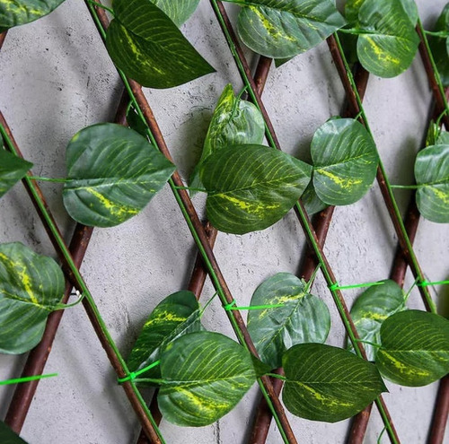 3 Pz Follaje Expandible 3.0 Mts X0.50 Artificial Base Madera Verde Musgo Chocolate
