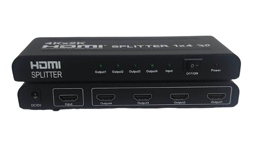 Hdmi Splitter 1x4 Switch 4k 2k Full Hd 1080 Pc Dvd Tv Ps3