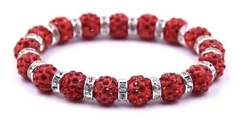 Pulsera Cristal Brazalete Piedra Roja Shamballa Hombre Mujer