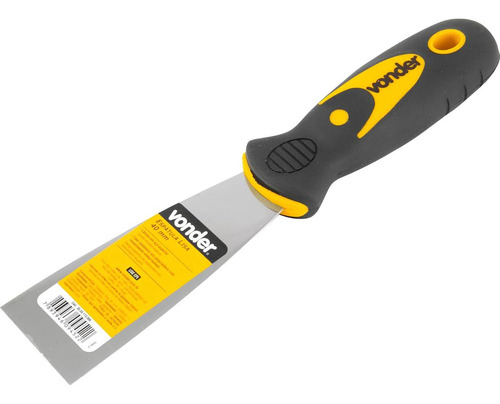 Espátula Lisa 1.1/2 Vonder Aço Com Cabo Emborrachado 38 Mm