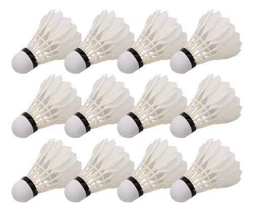 Tbest 12 Bolas De Bdminton, Plumas De Pato, Volantes De Bdmi