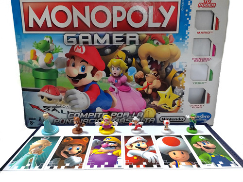 6 Figuras Powerpacks Monopoly Gamer Mario + Obsequio (Reacondicionado)