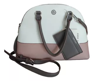 Bolsa Anne Klein Color Blanco Con Rosa