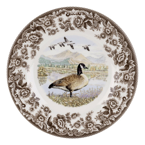 Spode Plato Ensalada Woodland Ganso Canadiense