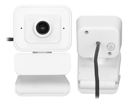 Cámara Web Blanca 1080p Usb 360° Con Micrófono