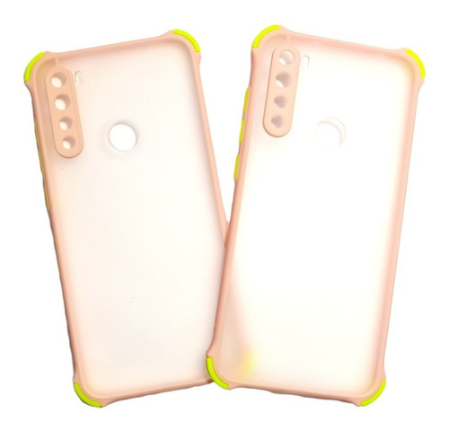 Carcasa Para Redmi Note 8 Borde Color Antigol Protec Camara