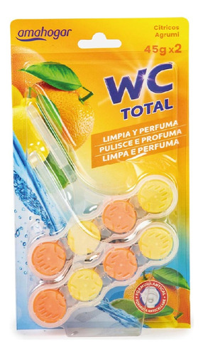 Aromatizador Wc Total  Colgadores Citrus 45gx2