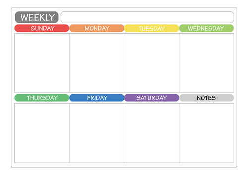 Planificador Semanal Mensual Borrado Magnético Calendario Re