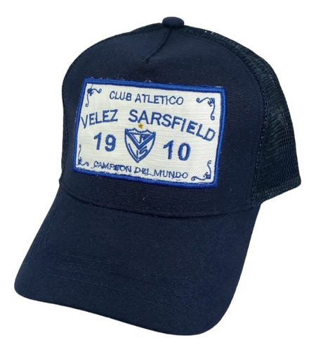 Gorra Velez Sarsfield Trucker De Gabardina Bordada