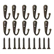 Comprar 10 Ganchos Abrigos Montados Pared 20 Tornillos Abrigos,...