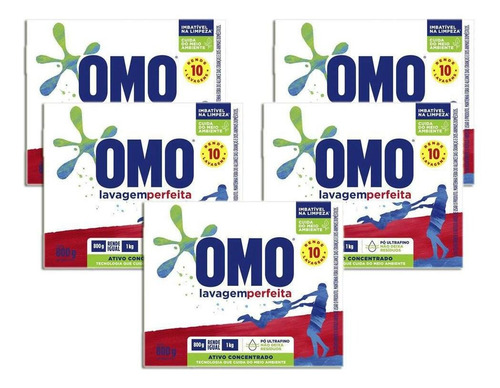 Sabao Em Po Omo Lavagem Perfeita 800g Kit 5