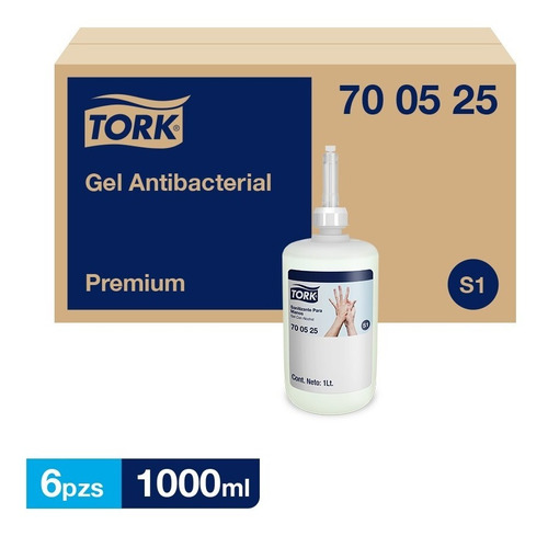 Tork Gel Antibacterial Premium 6 Envases / 1000 Ml