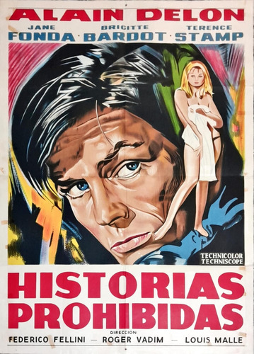 Afiche Or. Historias Prohibidas- Alain Delon -b.bardot