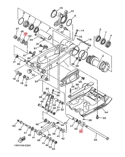 Guardapolvo Eje Horquillon Trasero Yamaha Yfm700r - Panella