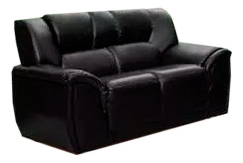 Sillon 2 Cuerpos Sofa Living Pu Marrón Córdoba Color Negro