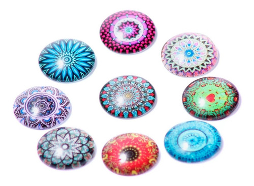 Imagen 1 de 6 de Gemas De Vidrio Mandalas. Chica N1 X10 Unidades
