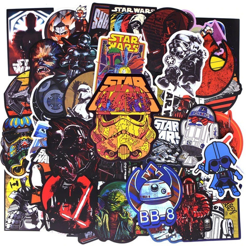 Stickers Calcomanias Star Wars Pack 50 Unidades