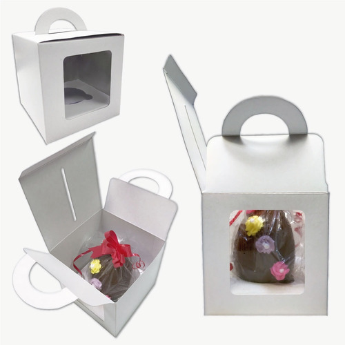 Cajas Para Huevos De Pascua Nº 8 Y 10 Pack X 100 Con Ventana