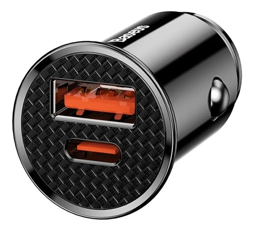 El Cargador De Auto Inteligente Baseus Circular Con Puertos Usb Quick Charge 4.0 Y Usb-c Pd 3.0 Scp, Color Negro