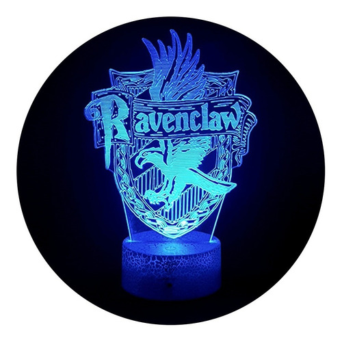 Lampara 3d Escudo Ravenclaw Base Agrietada + Pilas