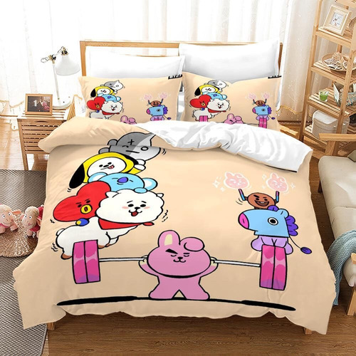 Juego De Ropa De Cama Para Niñas Cartoon Anime