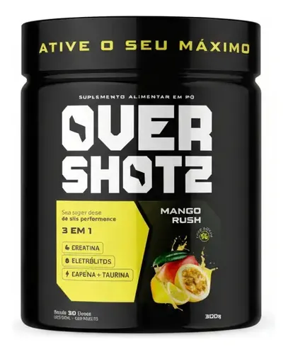 Creatina Overshotz 3 Em 1 Eletrólitos Taurina Cafeína