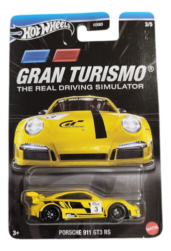 Hotwheels Porsche 911 Gt3 Rs Gran Turismo Amarillo