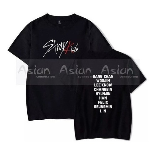 Camiseta Stray Kids - Camisa 100% Algodão K Pop Integrantes