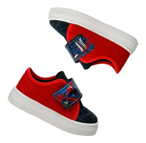Imagen 3 de 5 de Tenis Casuales Rojo-azul Licenses Marvel Herodes L Niño