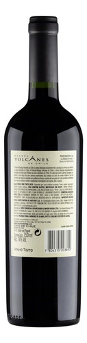 Vinho tinto seco Cabernet sauvignon Volcanes Reserva 2018 adega Bodega Volcanes de Chile 750 ml