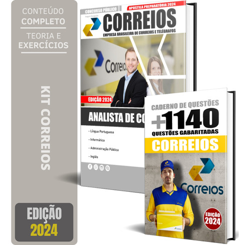 Kit Apostila Correios - Analista De Correios + Testes