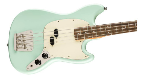 Mustang Bass Lr Squier Classic Vibe 60s, color verde, guía para la mano derecha, cantidad de 4