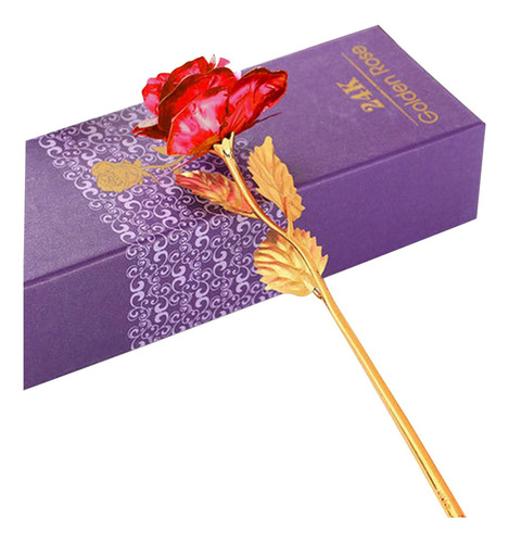 Oro De 24k Rosa, Forma Natural Rosa Flor Regalo Para Ella En