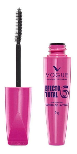 Imagen 2 de 2 de Pestañina Vogue Efecto Total 6 waterproof 9g color negro