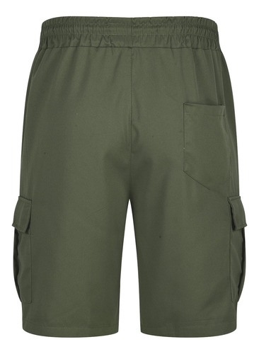 Pantalón Para Hombre De Color Liso Con Bolsillos Con Cordón