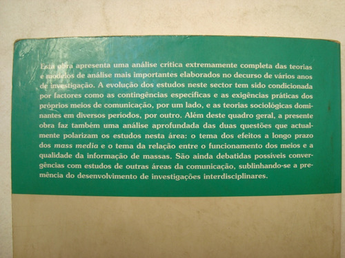 Livro Teorias Da Comunicação - Mauro Wolf