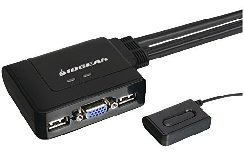 Iogear 2 Port Usb Vga Cable Kvm Switch With Cables And