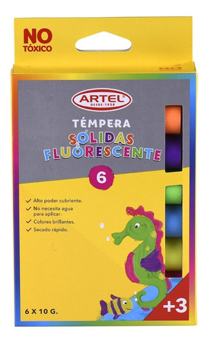 Imagen 1 de 3 de Tempera Sólidas Fluorecente Artel