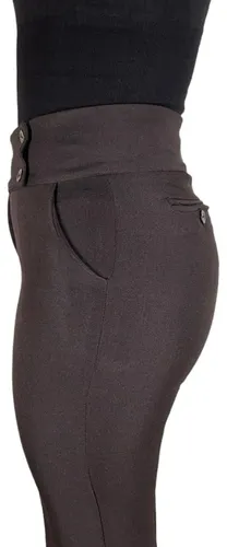 Pantalón De Dama De Vestir Formal Tiro Alto Con Bolsas