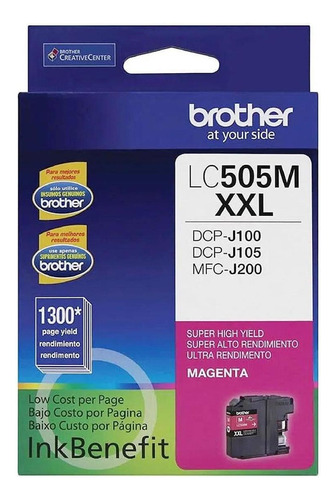 Cartucho Brother Lc-505m Magenta, 1300 Páginas Lc505m