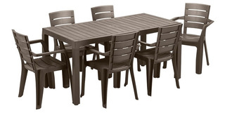 Comedor Familiar Barú Rimax (1 Mesa + 6 Sillas Con Brazos)