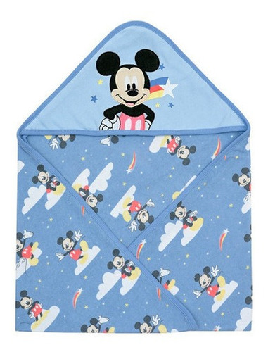 Toalla Capucha Bambino  Mickey Estrella Fugaz Azul