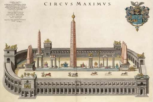 Circus Maximus Antigua Roma - Circo Máximo - Lámina 45x30cm.